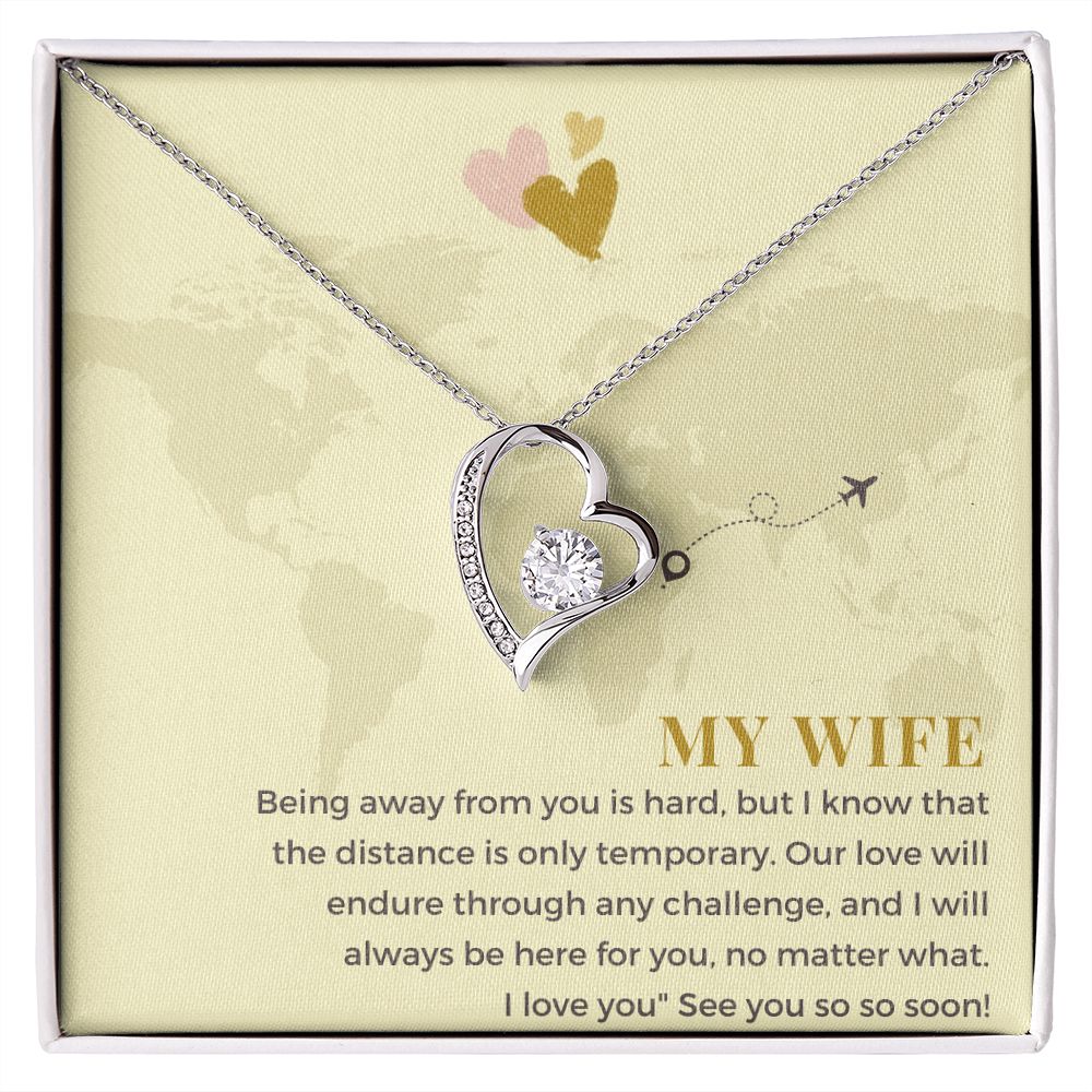 My Wife | Being away from you is hard, but I know that the distance is only temporary - Forever Love Necklace