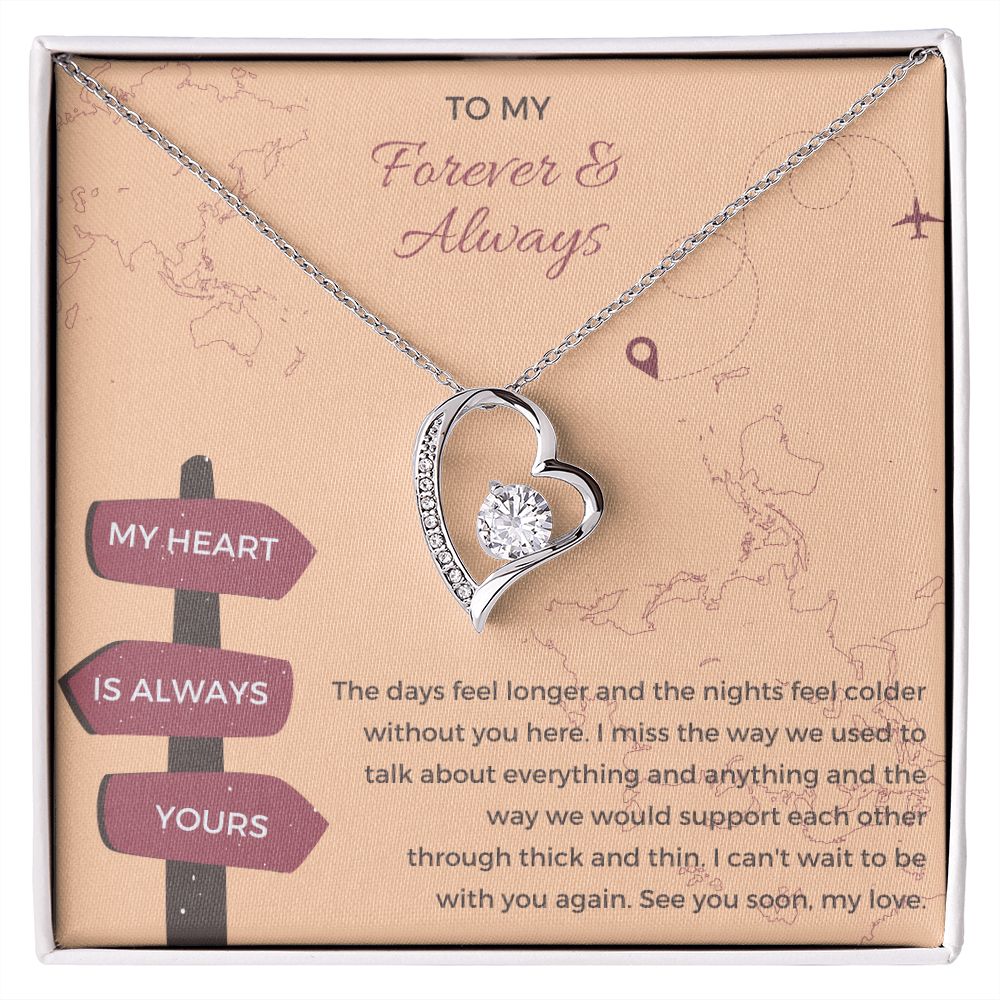 To My Forever and Always | I can't wait to see you again - Forever Love Necklace