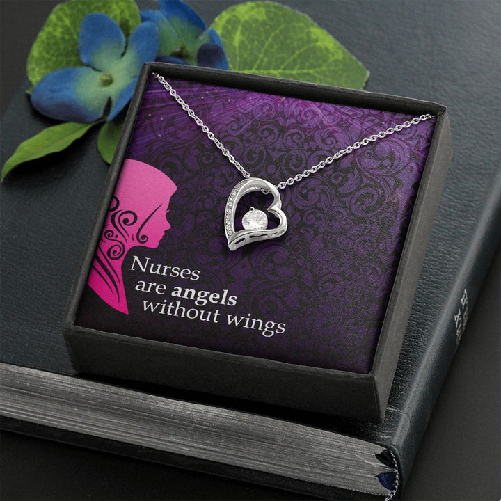 Nurses are Angels without wings - Forever Love Necklace