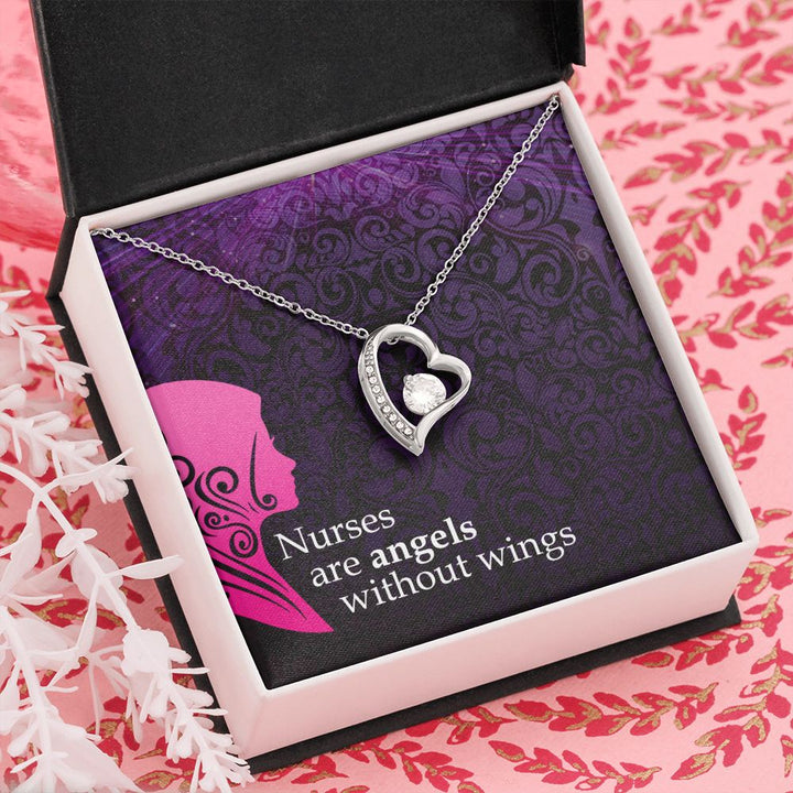 Nurses are Angels without wings - Forever Love Necklace