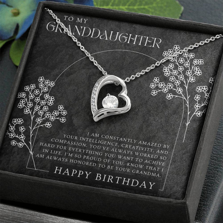 To my Granddaughter | I am constantly amazed by your intelligence, creativity and compassion - Forever Love Necklace