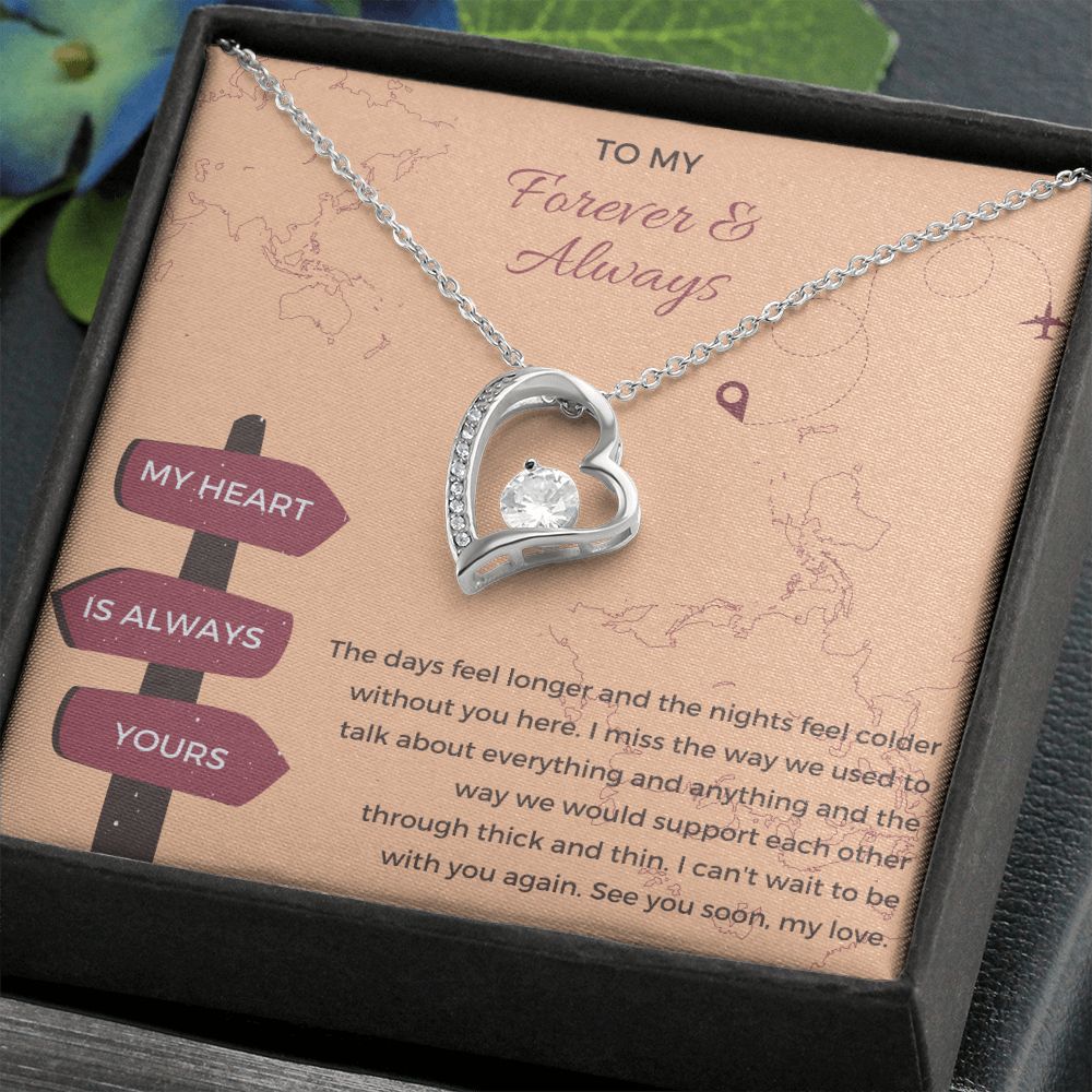 To My Forever and Always | I can't wait to see you again - Forever Love Necklace