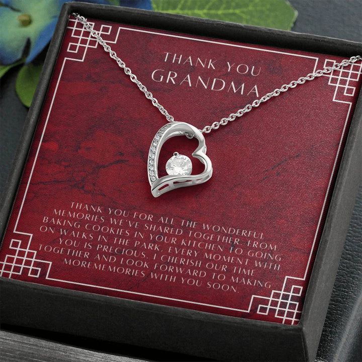 Thank you Grandma | Thank you for all the wonderful memories we've shared together - Forever Love Necklace