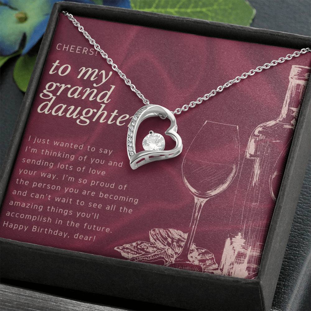 To my Granddaughter | I just wanted to say I'm thinking of you and sending lots of love your way - Forever Love Necklace