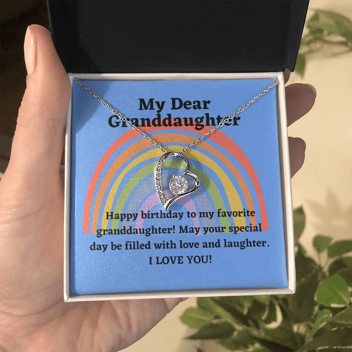 My Dear Granddaughter | Happy Birthday to my favorite granddaughter! May your special day be filled with love and laughter - Forever Love Necklace