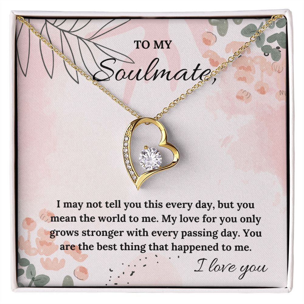 To My Soulmate | My Love for you only grows stronger with every passing day - Forever Love Necklace