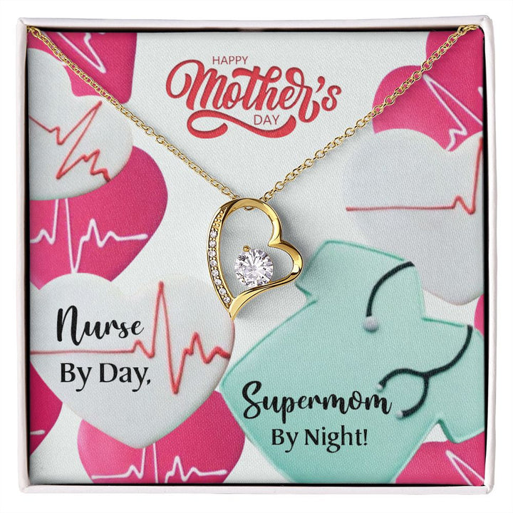 Happy Mother's Day | Nurse By Day, Supermom By Night! - Forever Love Necklace