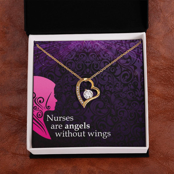 Nurses are Angels without wings - Forever Love Necklace