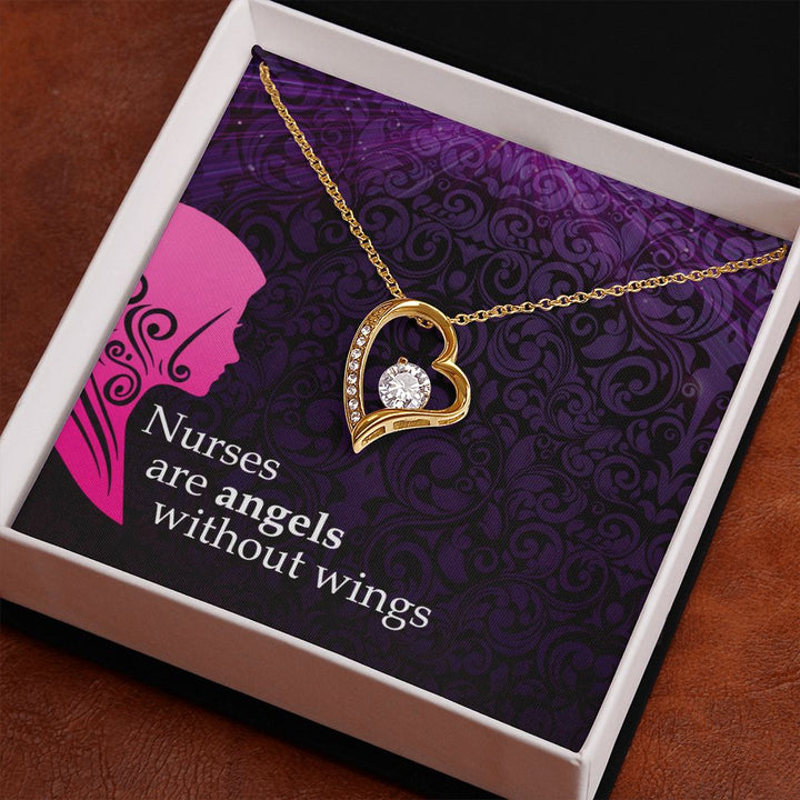 Nurses are Angels without wings - Forever Love Necklace