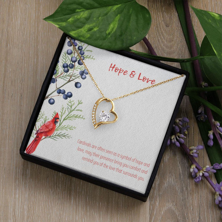 Hope & Love | Cardinals are often seen as a symbol of hope and love - Forever Love Necklace