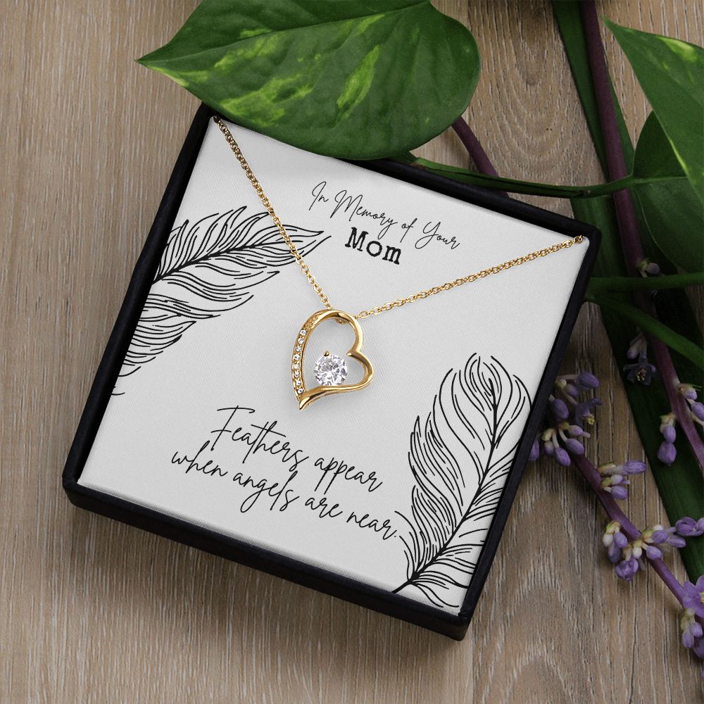 In Memory of Your Mom | Feathers appear when Angels are near - Forever Love Necklace