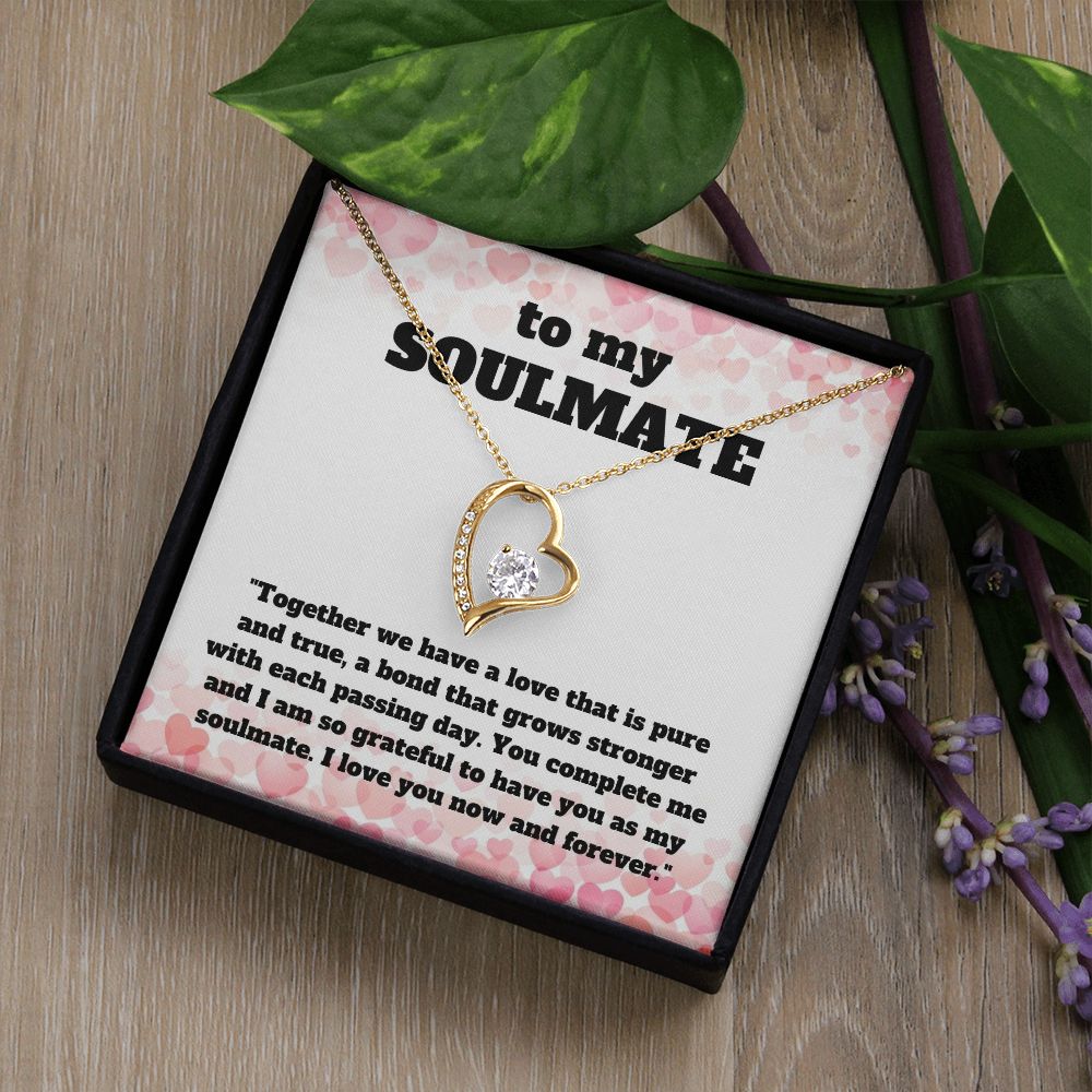 To My Soulmate | Together we have a love that is pure and true, a bond that grows stronger with each passing day - Forever Love Necklace