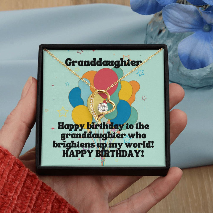 Granddaughter | Happy Birthday to the granddaughter who brightens up my world! - Forever Love Necklace