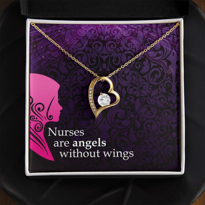 Nurses are Angels without wings - Forever Love Necklace