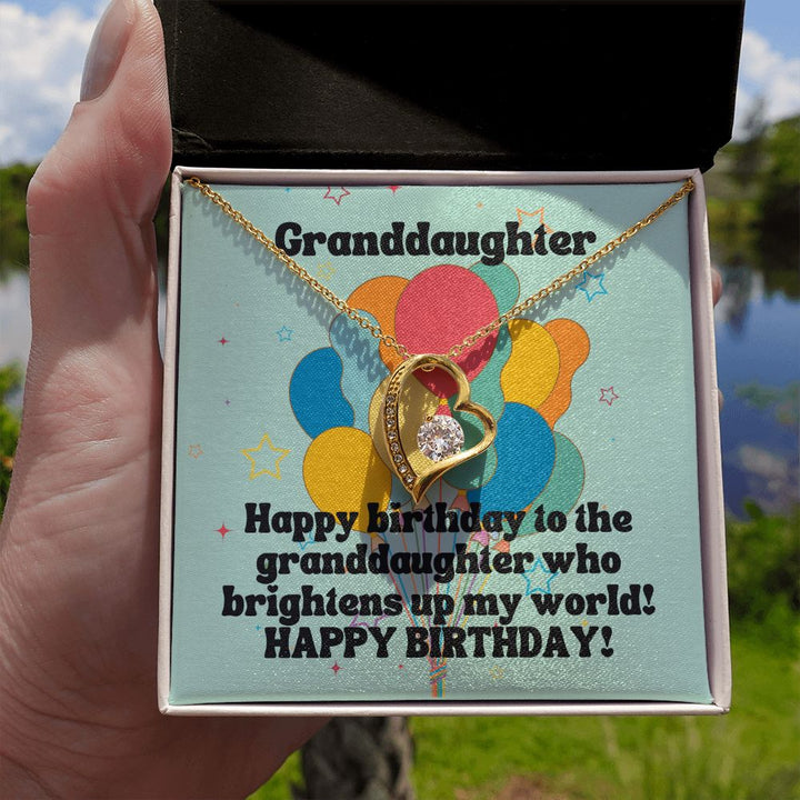 Granddaughter | Happy Birthday to the granddaughter who brightens up my world! - Forever Love Necklace