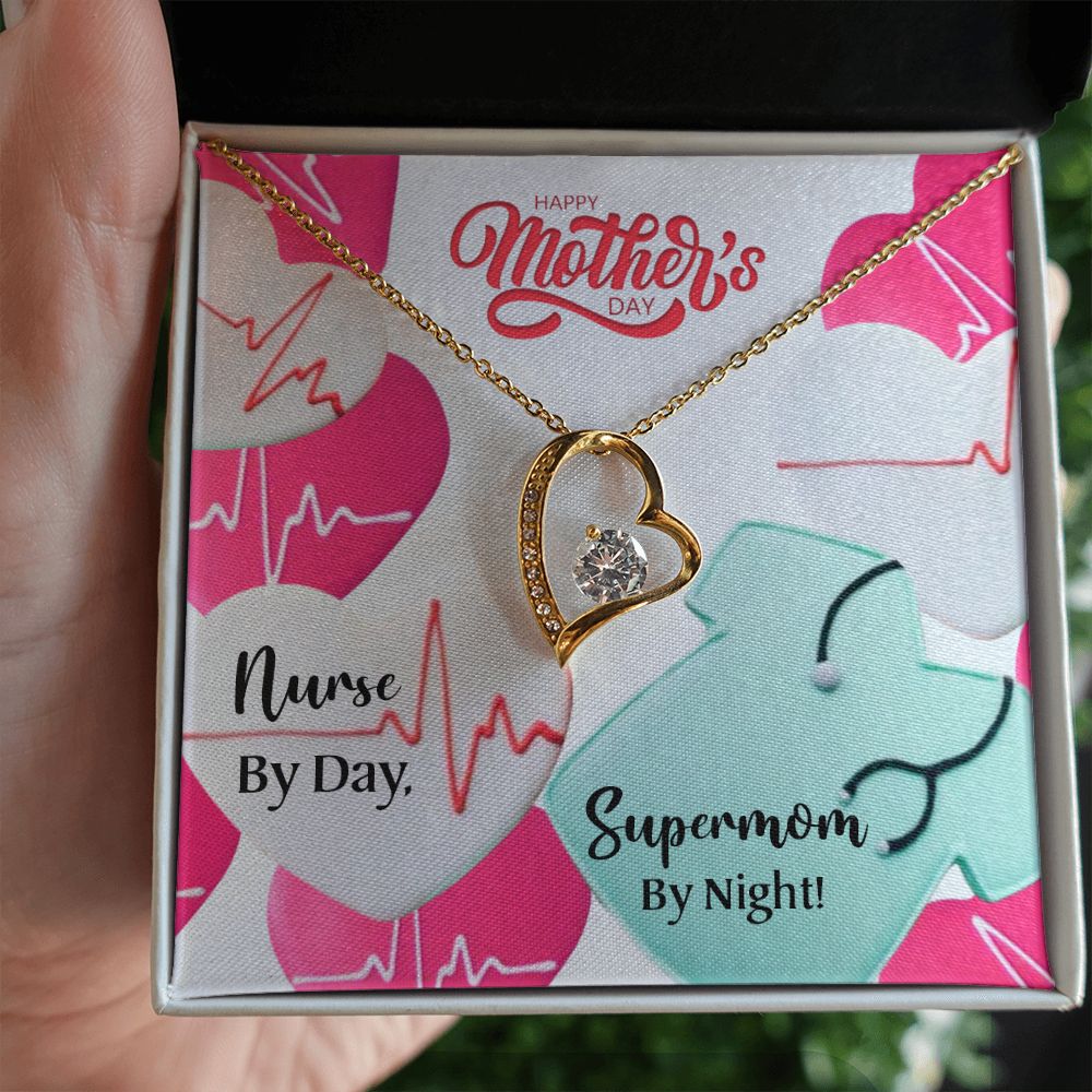 Happy Mother's Day | Nurse By Day, Supermom By Night! - Forever Love Necklace