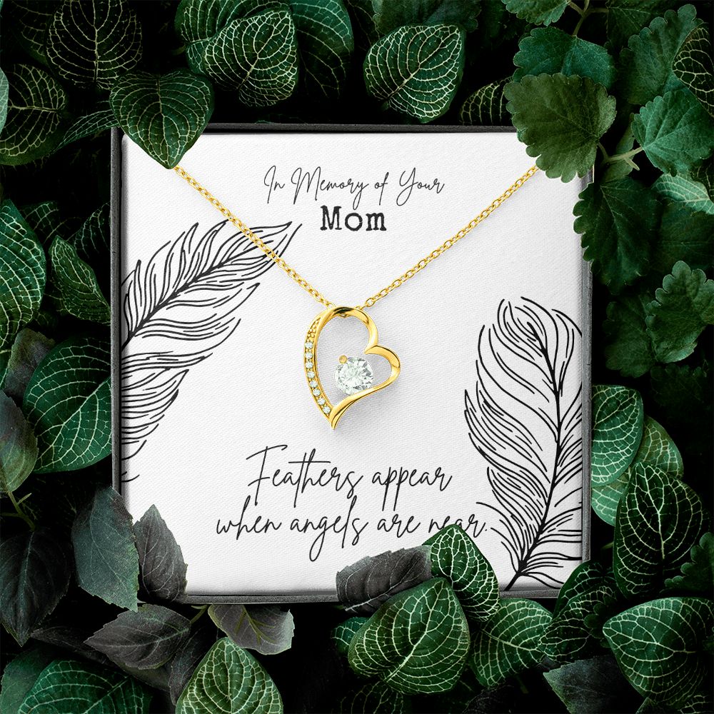 In Memory of Your Mom | Feathers appear when Angels are near - Forever Love Necklace