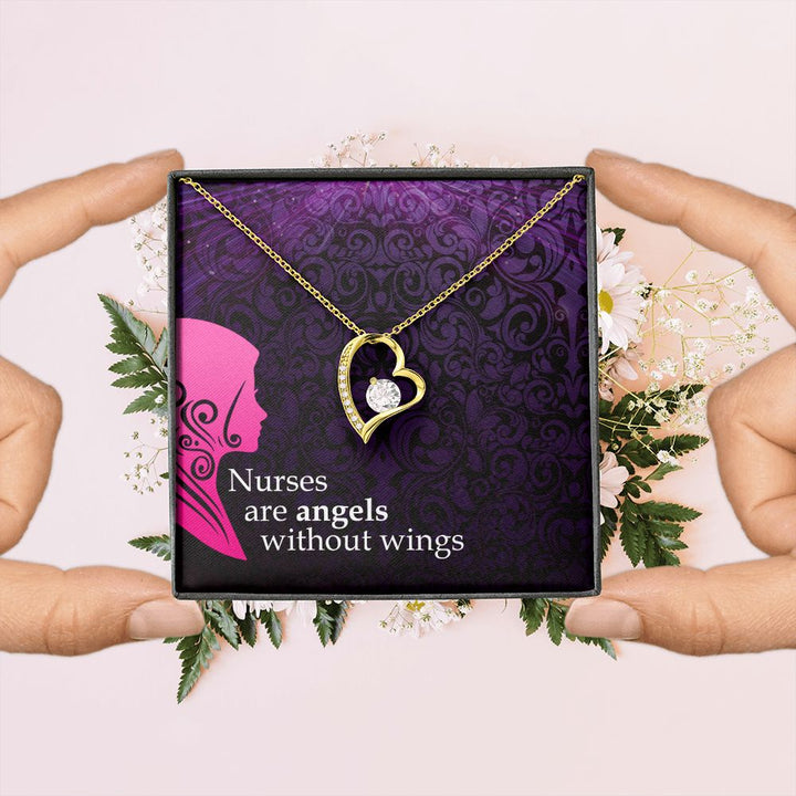 Nurses are Angels without wings - Forever Love Necklace