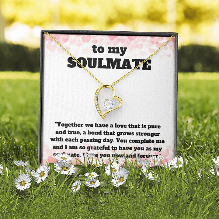 To My Soulmate | Together we have a love that is pure and true, a bond that grows stronger with each passing day - Forever Love Necklace