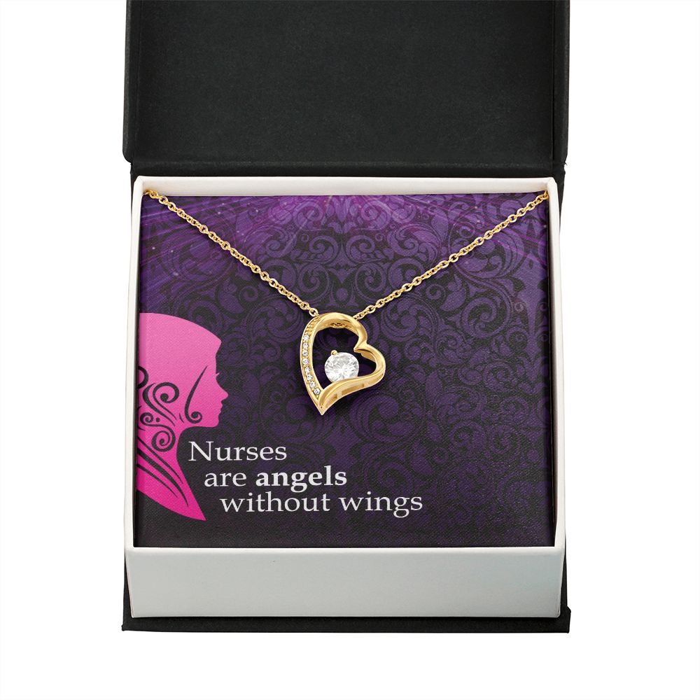 Nurses are Angels without wings - Forever Love Necklace