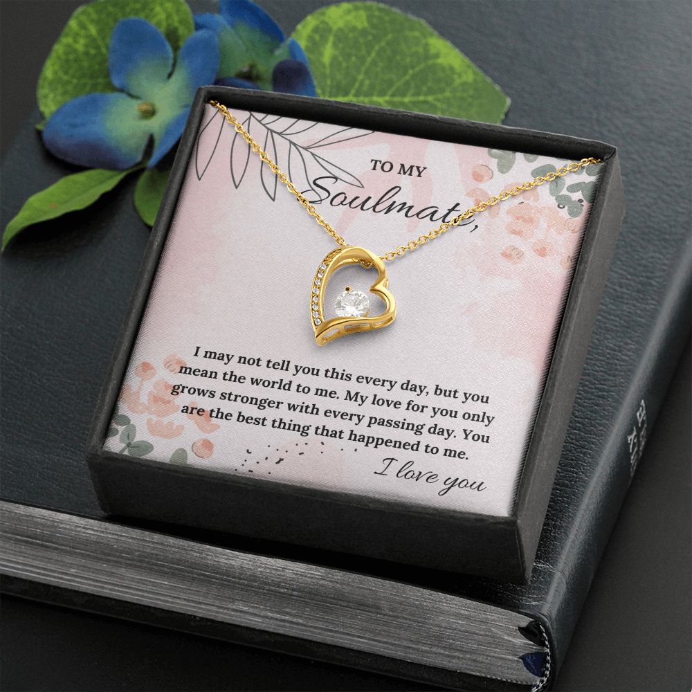 To My Soulmate | My Love for you only grows stronger with every passing day - Forever Love Necklace