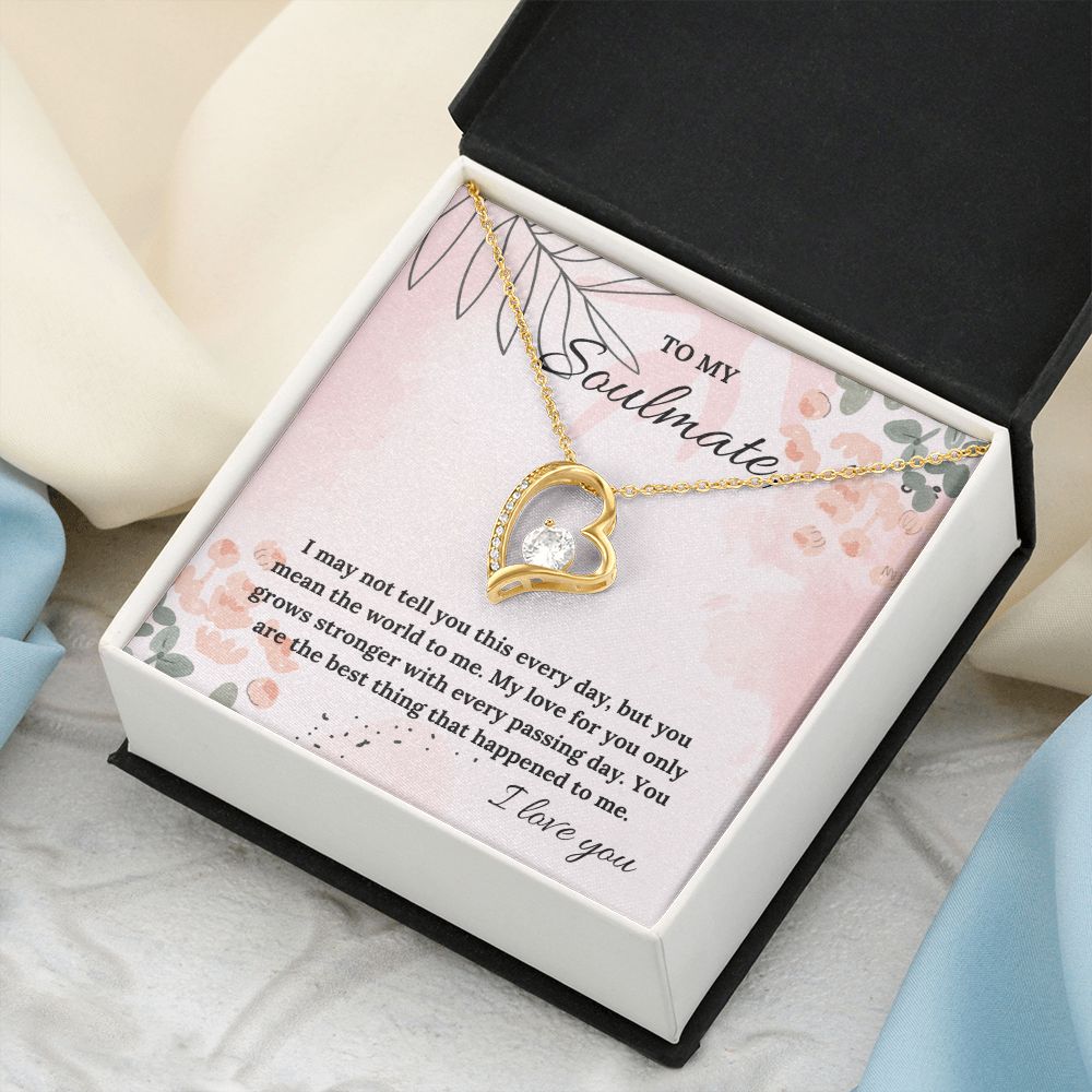 To My Soulmate | My Love for you only grows stronger with every passing day - Forever Love Necklace