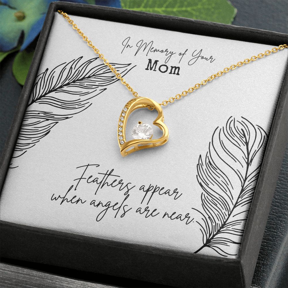 In Memory of Your Mom | Feathers appear when Angels are near - Forever Love Necklace