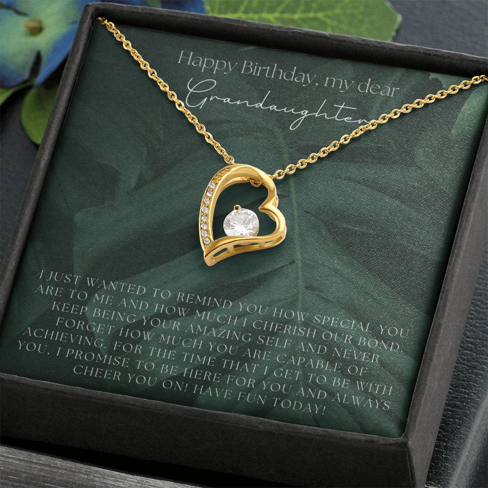 Happy Birthday my dear Granddaughter r | I just wanted to remind you how special you are - Forever Love Necklace with