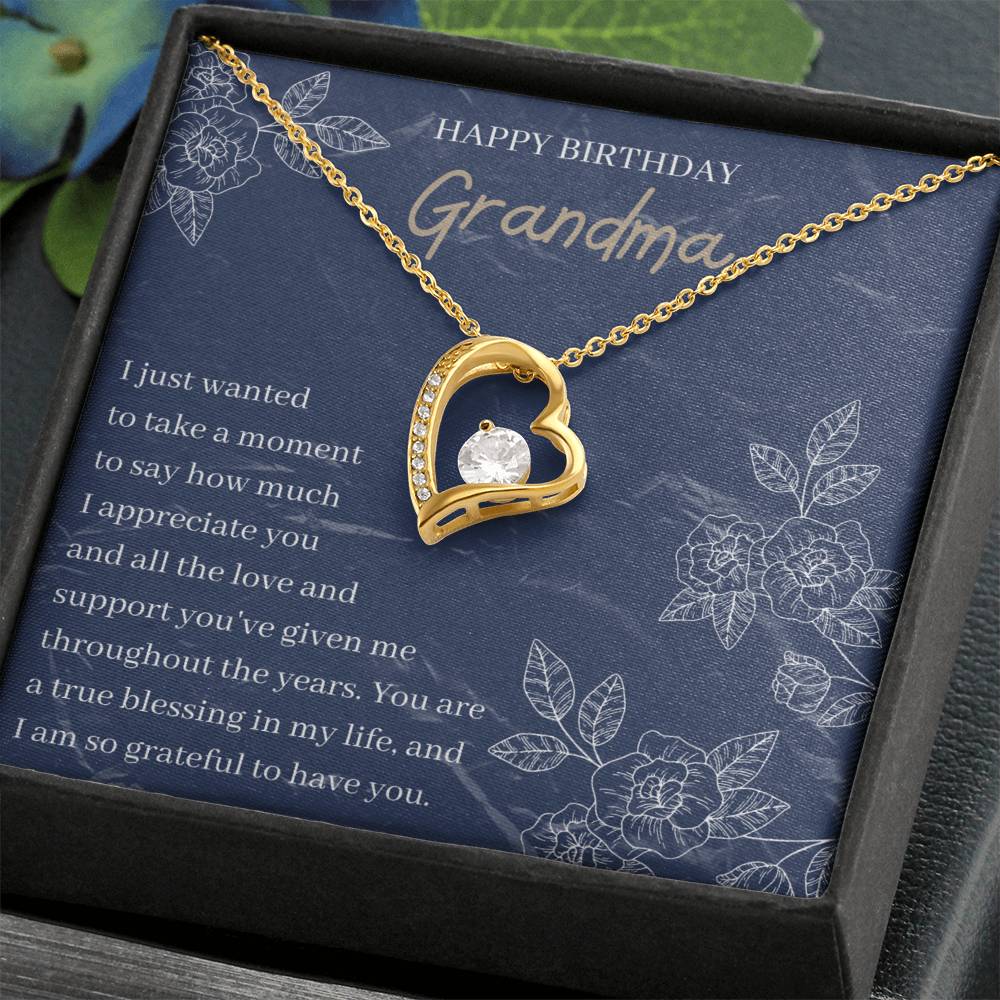 Happy Birthday Grandma | You are a true blessing in my life, and I am so grateful to have you - Forever Love Necklace