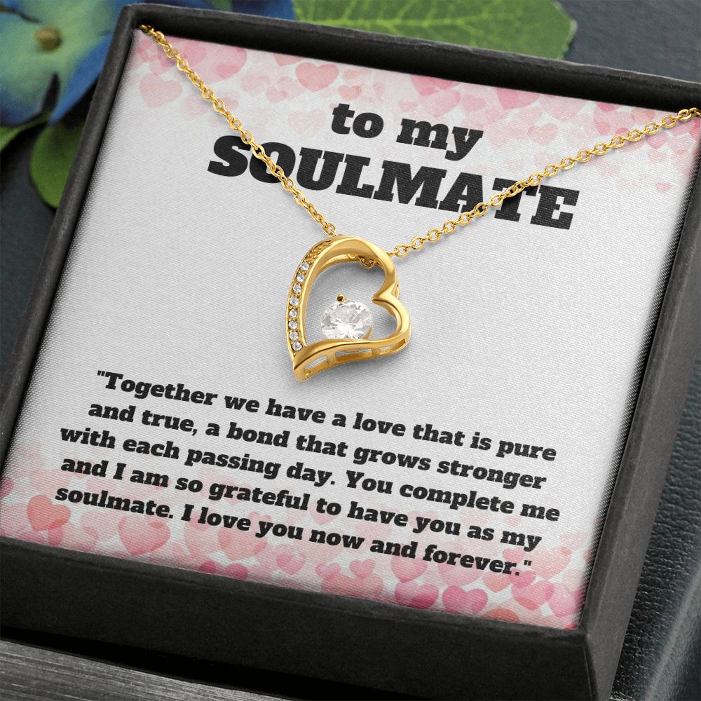 To My Soulmate | Together we have a love that is pure and true, a bond that grows stronger with each passing day - Forever Love Necklace