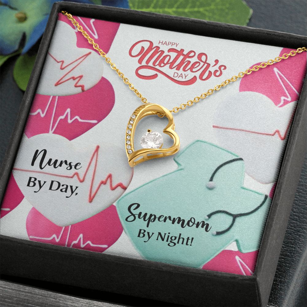 Happy Mother's Day | Nurse By Day, Supermom By Night! - Forever Love Necklace