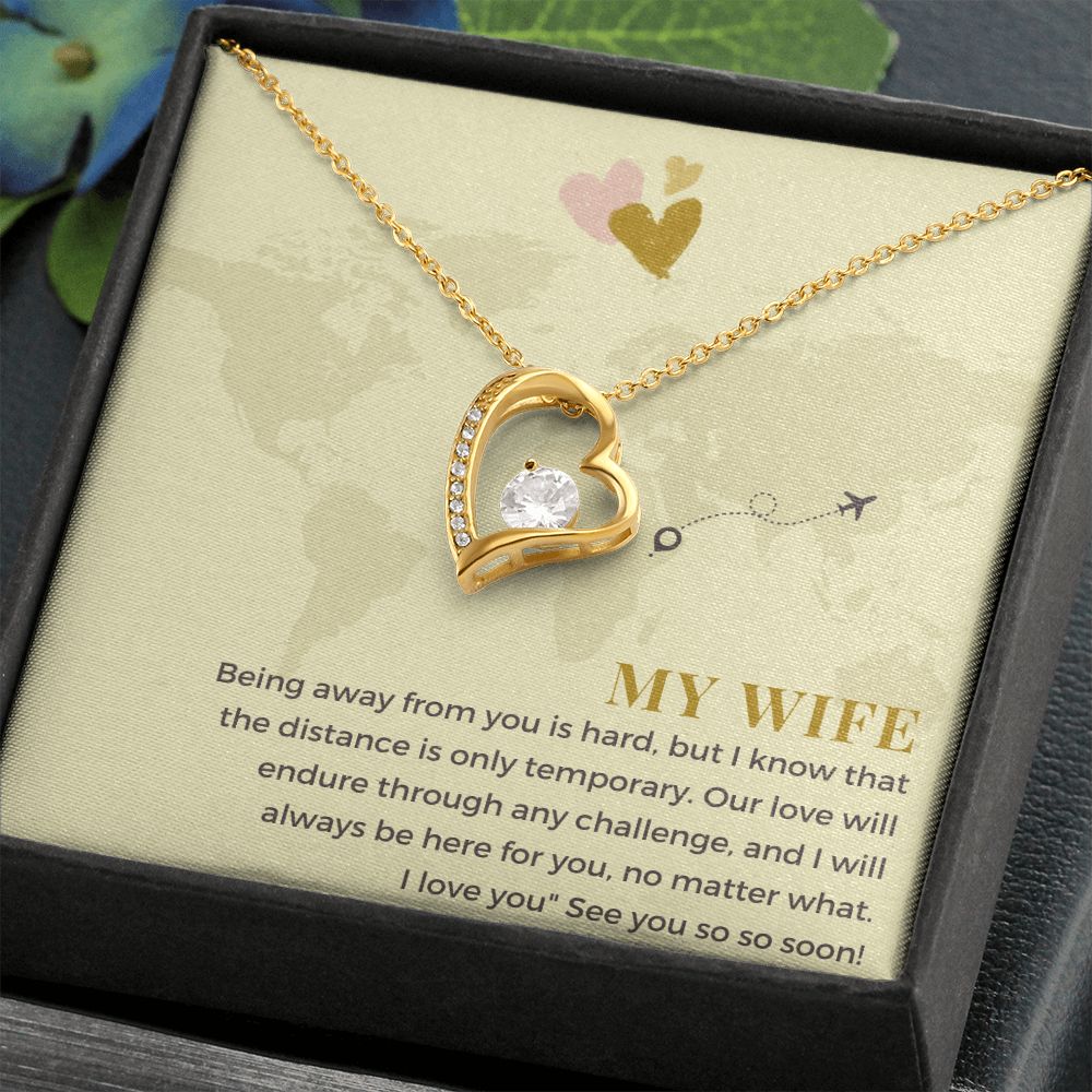 My Wife | Being away from you is hard, but I know that the distance is only temporary - Forever Love Necklace