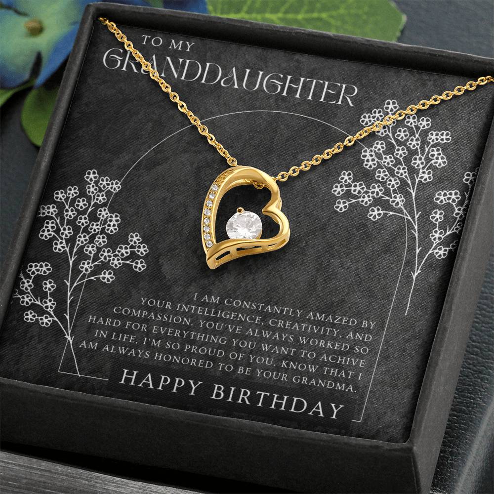 To my Granddaughter | I am constantly amazed by your intelligence, creativity and compassion - Forever Love Necklace