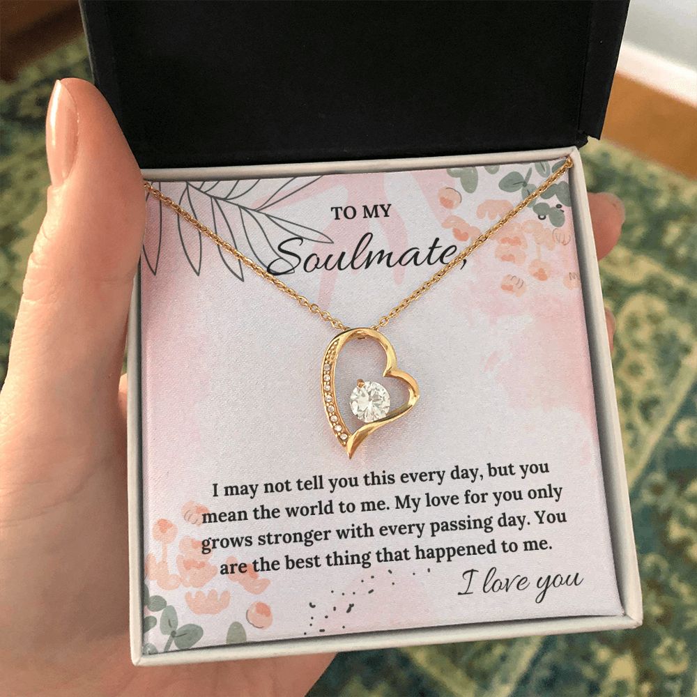 To My Soulmate | My Love for you only grows stronger with every passing day - Forever Love Necklace