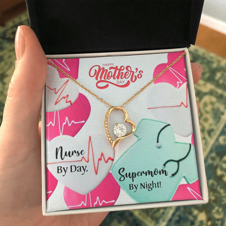 Happy Mother's Day | Nurse By Day, Supermom By Night! - Forever Love Necklace