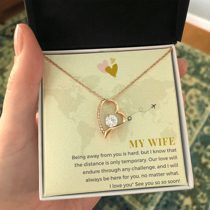 My Wife | Being away from you is hard, but I know that the distance is only temporary - Forever Love Necklace