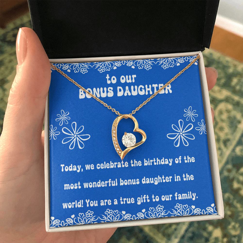 To our Bonus Daughter | Today, we celebrate the birthday of the most wonderful bonus daughter in the world! - Forever Love Necklace