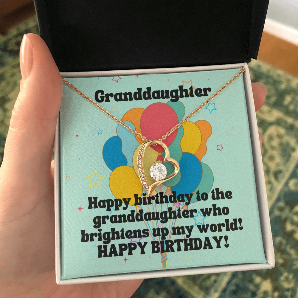 Granddaughter | Happy Birthday to the granddaughter who brightens up my world! - Forever Love Necklace