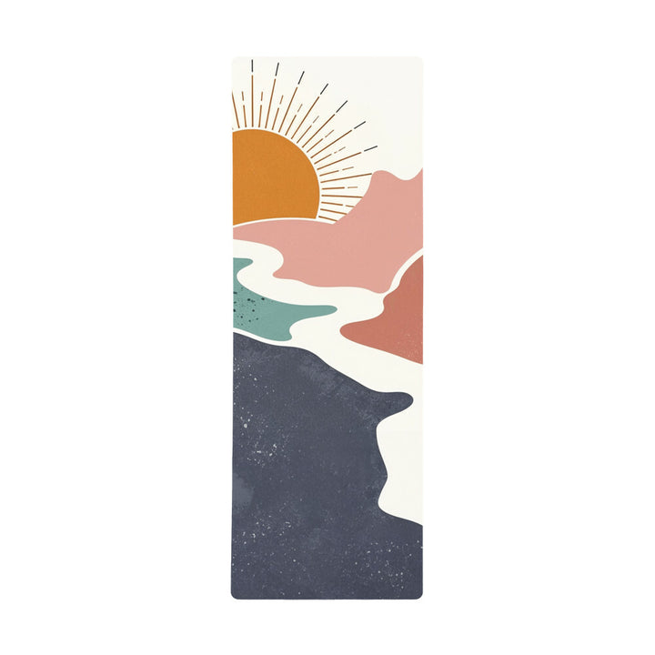 Abstract Sunset Painting - Rubber Yoga Mat