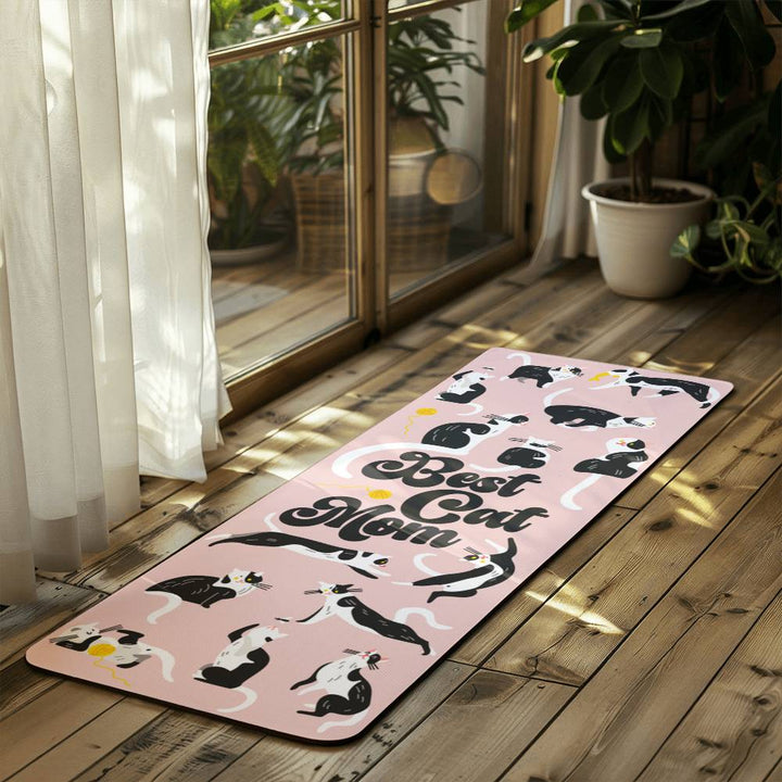 Best Cat Mom - Rubber Yoga Mat