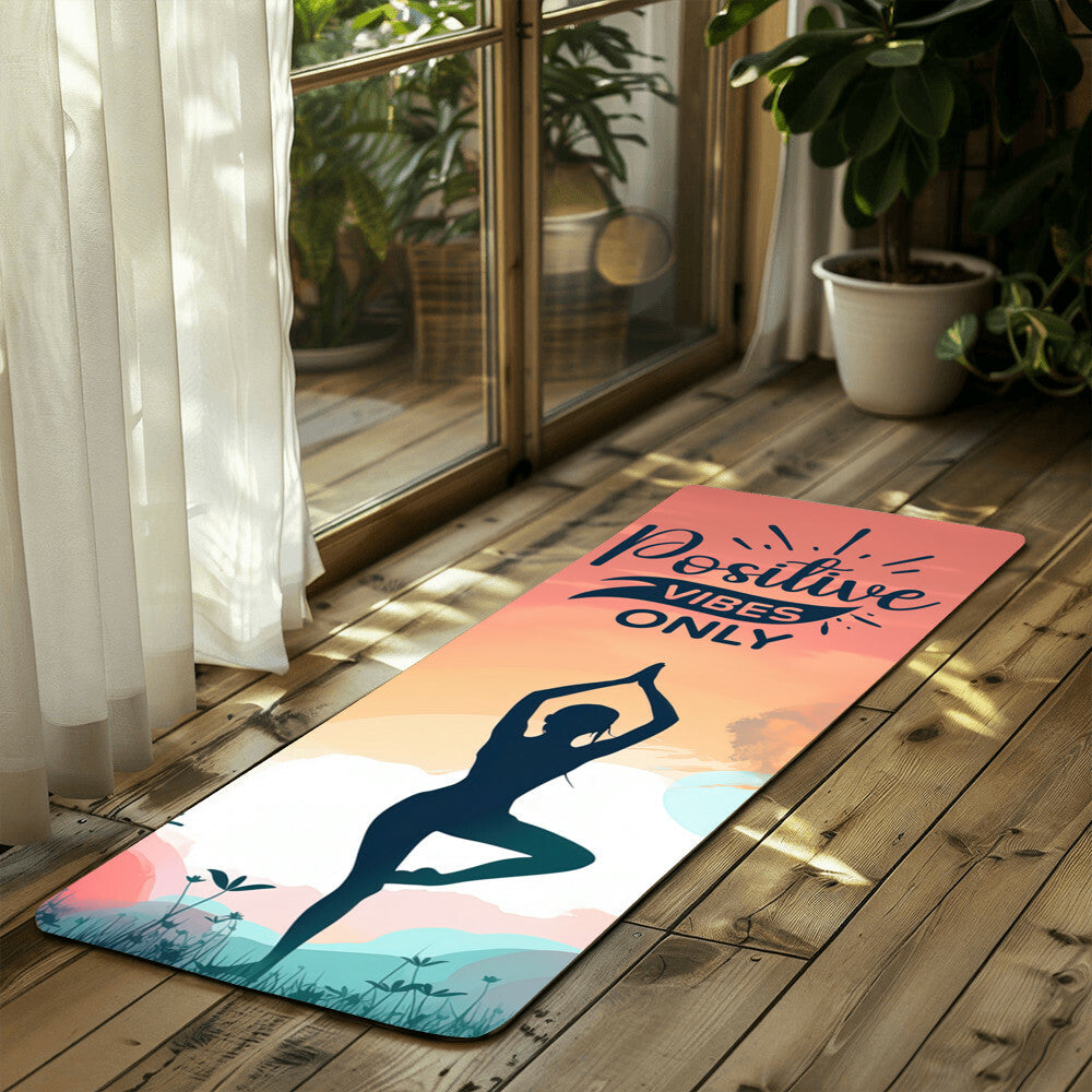 Positive Vibes Only - Rubber Yoga Mat