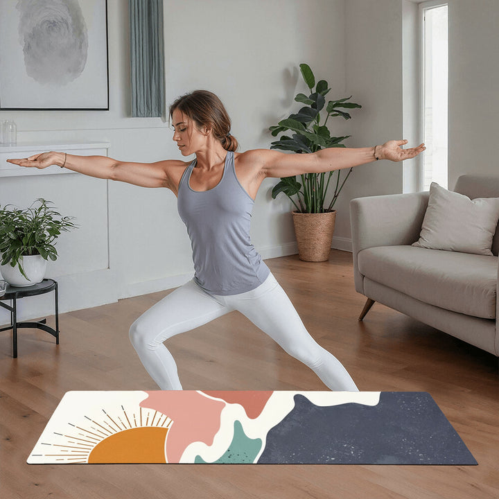 Abstract Sunset Painting - Rubber Yoga Mat