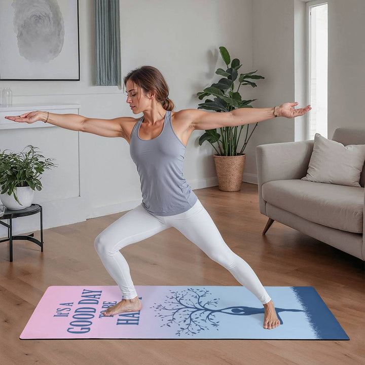 It's a Good Day To Be Happy - Rubber Yoga Mat