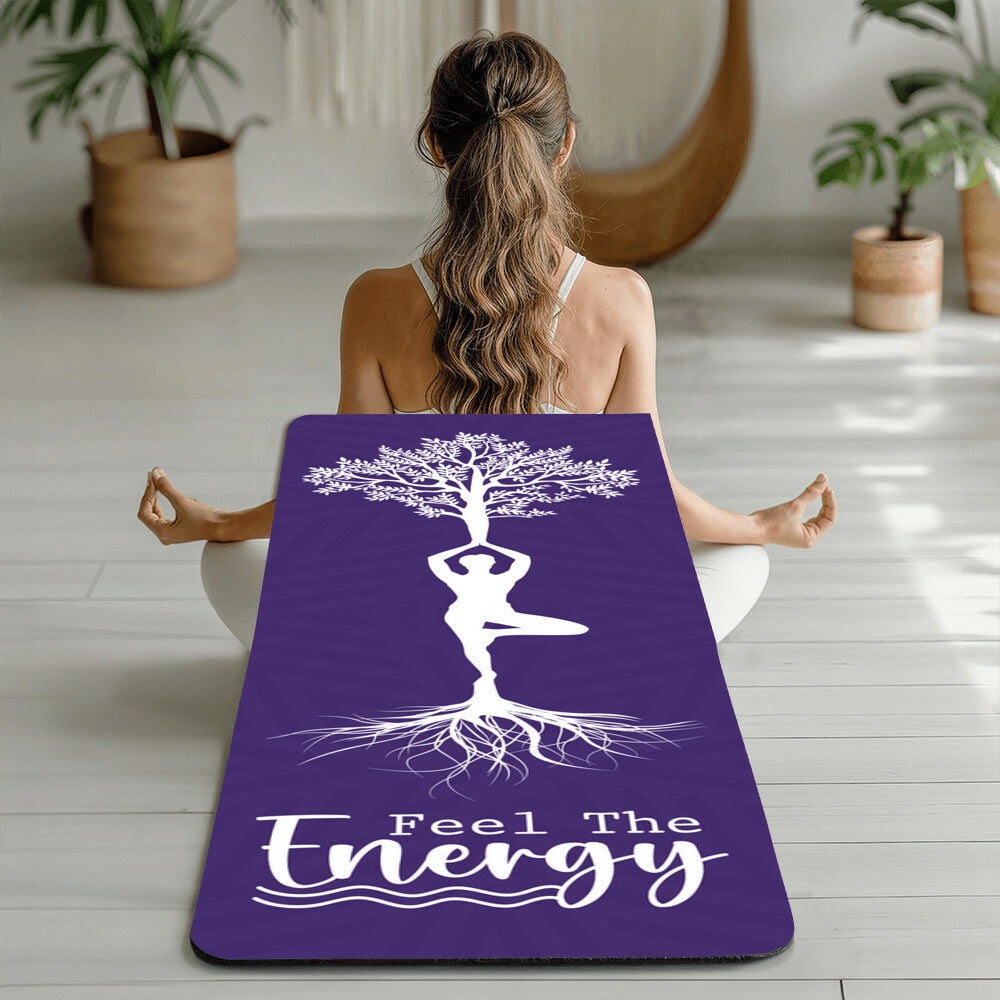 Feel The Energy - Rubber Yoga Mat