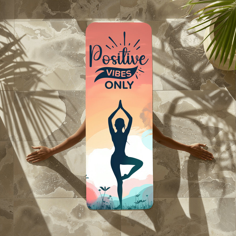 Positive Vibes Only - Rubber Yoga Mat