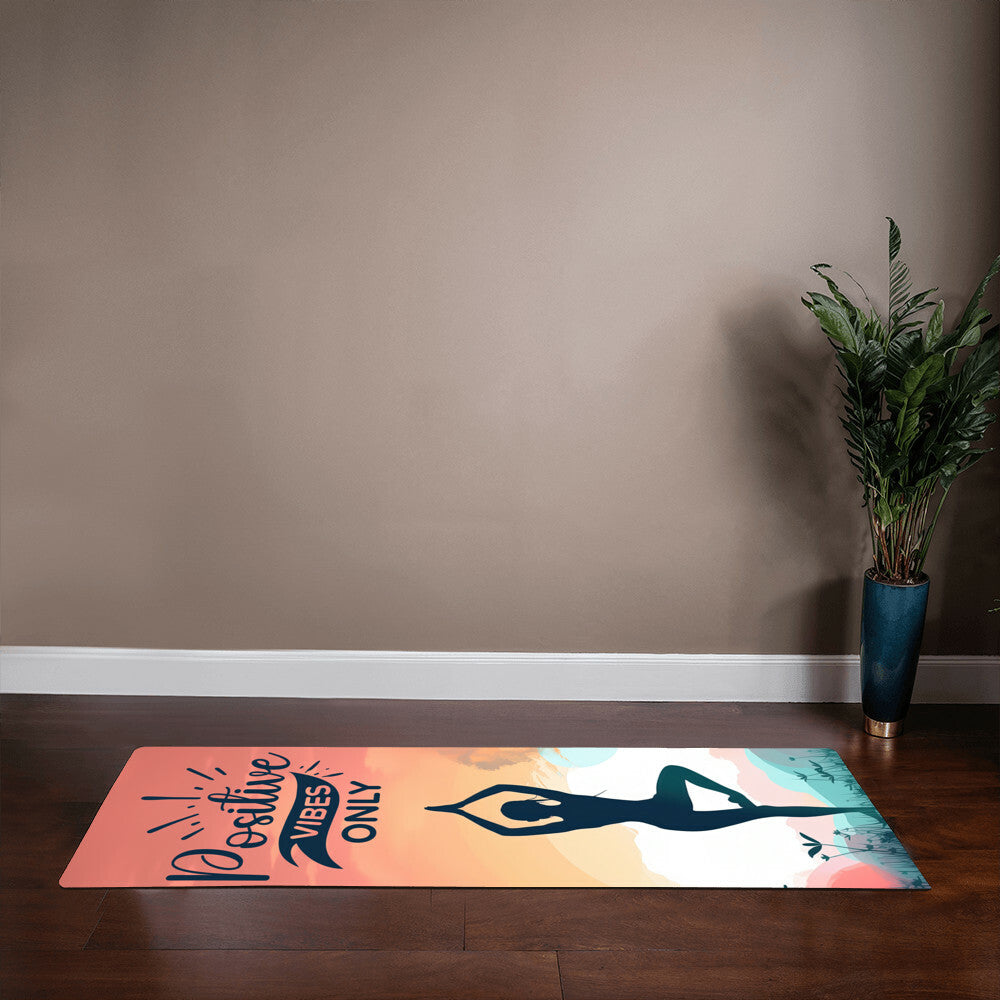 Positive Vibes Only - Rubber Yoga Mat