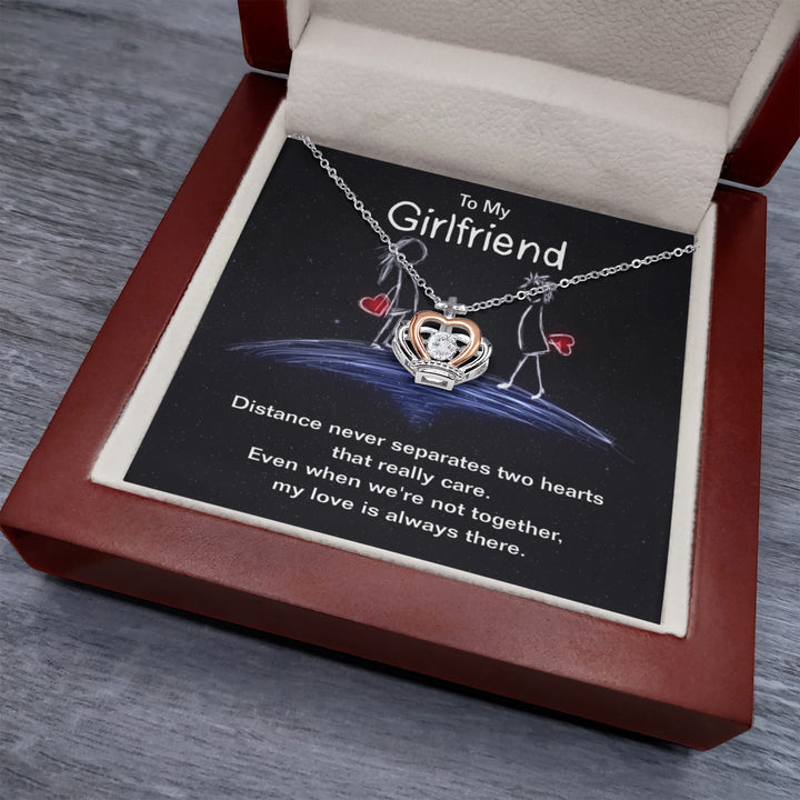To My Girlfriend | My love is always there - Crown Pendant Necklace