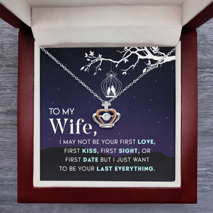 To My Wife | First Kiss, First Sight or First Date - Crown Pendant Necklace