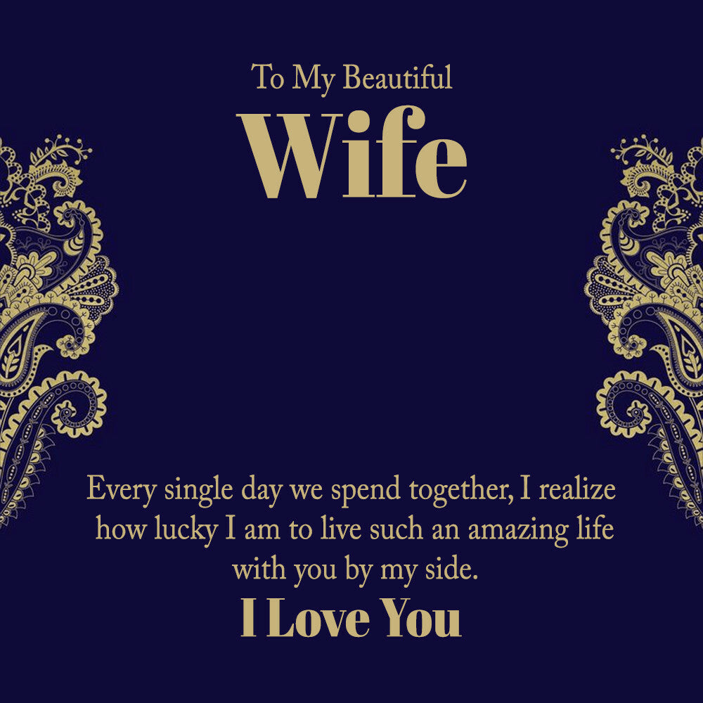 To My Beautiful Wife | I am to live such an amazing life with you by my side - Crown Pendant Necklace