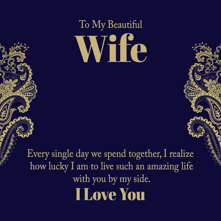 To My Beautiful Wife | I am to live such an amazing life with you by my side - Crown Pendant Necklace